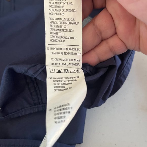 Brunswick Garments Mens Shirt Sz XL Blue Long Sleeve Classic Fit Button up Colla - Picture 13 of 16